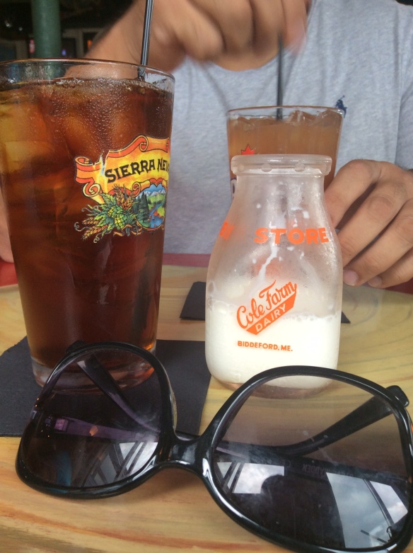 My addiction to iced-coffee is ever apparent. Check out the old school milk bottle. 